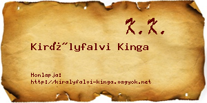 Királyfalvi Kinga névjegykártya