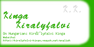 kinga kiralyfalvi business card